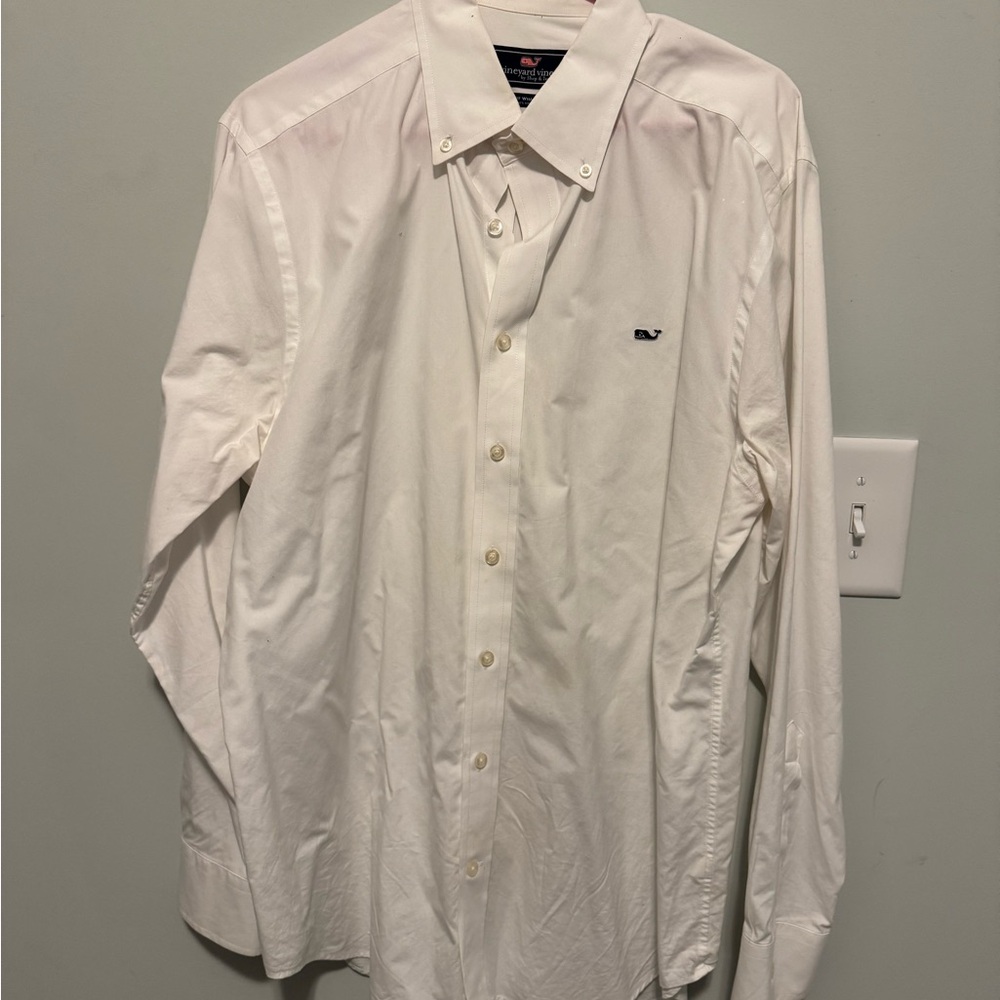 Vineyard Vines White Dress Shirt Classic Fit